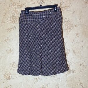 Michele Plaid A-Line Skirt